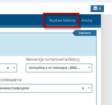 uzupełnia ilość danego towaru/usługi. Następnie dodaje kolejne linijki faktury. Uwaga: Pola z gwiazdką są obowiązkowe do wystawienia faktury.