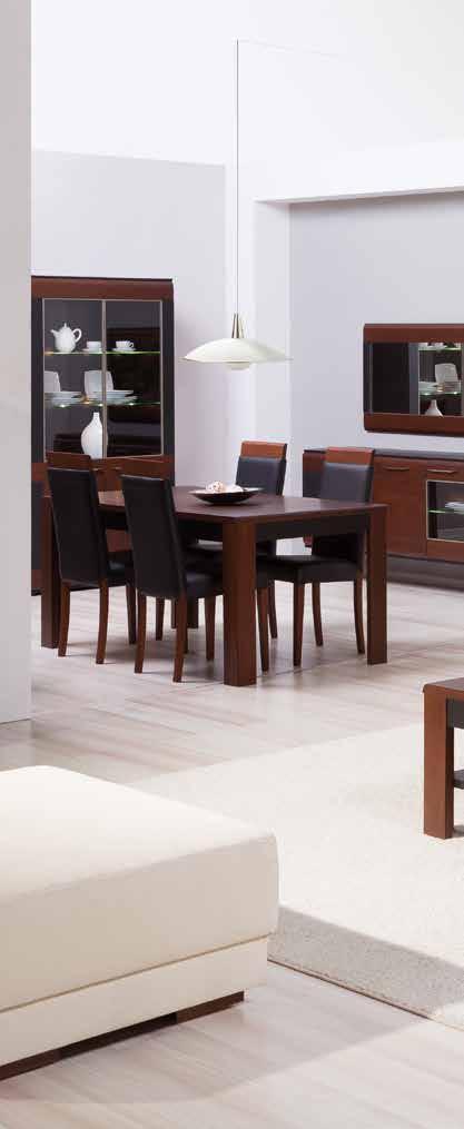 Jest to idealna propozycja dla zwolenników prostej elegancji. It combines the classic colour of solid oak coloured in cognac with modern laminate in black mat.