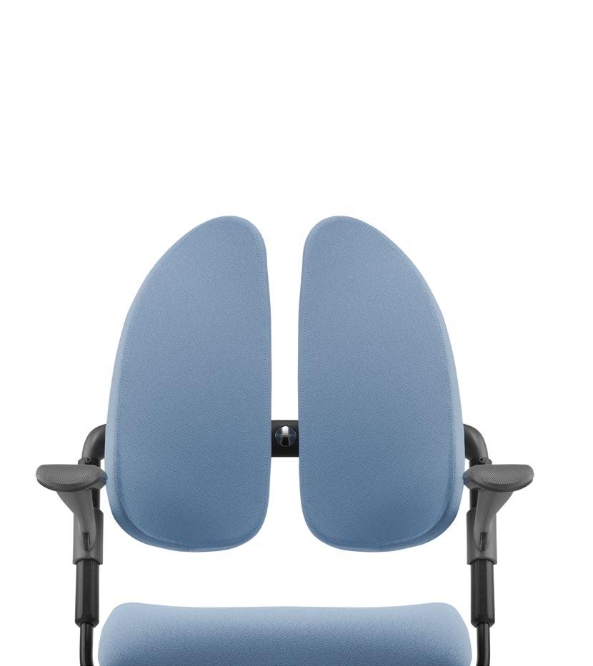 Duo-Back backrest Oparcie Duo-Back The chair equipped with the Duo-Back backrest ensures long-lasting and exceptional comfort of use, since it has been designed according to the rule the user who