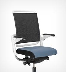 Dynamic sitting free-floating function (20 ) synchronised with seat movement (6 ). The backrest follows the user s back continually to offer the right support during everyday work.