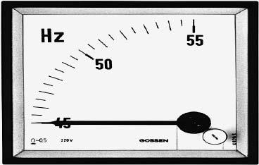 Mierniki wskazówkowe cz stotliwo ci Ustrój magnetoelektryczny z przetwornikiem cz stotliwo ci, skala 90 Dane techniczne V-FZQS 96 Wymiary ramki mm 48 x 48 72 x 72 96 x 96 Typ FZQS 48 W V-FZQS 72