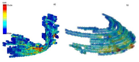Sekcja 5 Materiał referencyjny 131 Przykłady miejscowej SAR uśrednionej w 10 g zwartego obszaru przedstawiono na rys. D7.