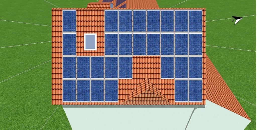 Struktura instalacji Dane klimatyczne Rodzaj instalacji LUBLIN RADAWIEC 3D, Podłączona do sieci instalacja fotowoltaiczna (PV) Generator PV 1.