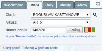 wskazać działki objęte tworzonym przez nas dokumentem. Aby tego dokonać należy wskazać manualnie miejsce na mapie z wykorzystaniem scrolla myszy oraz ikony Rys.