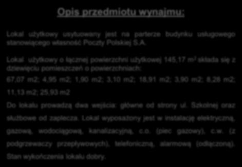 parterze budynku usługowego