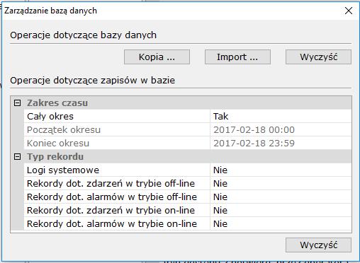 2.4.3 Opcje W oknie Opcje można ustawić: automatyczne odczytywanie zdarzeń i alarmów z kontrolerów (ustawienie domyślne) edytować nazwy 4 dodatkowych pól informacyjnych - formularz użytkownika