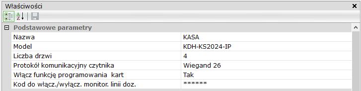 Parametry podstawowe - kontrolery standardowe Nazwa - wpisać nazwę kontrolera Model - KaDe Premium Plus II obsługuje 12 modeli kontrolerów serii 1000 i 2000: Liczba drzwi - do wyboru 1, 2 lub 4 drzwi