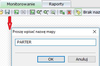 Aby umieścić dany element na mapie należy go najpierw zaznaczyć na liście po prawej stronie. Zaznaczone elementy są wyświetlane domyślnie w lewym górnym rogu okna mapy.