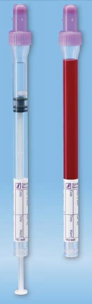/ S-Monovette zamknięty system pobierania krwi Igły - S-Monovette Badanie krwi 74 Probówko-strzykawki Sedivette i akcesoria do OB: sterylne probówki wykonane z polietylenu, z korkiem HDPE w kolorze