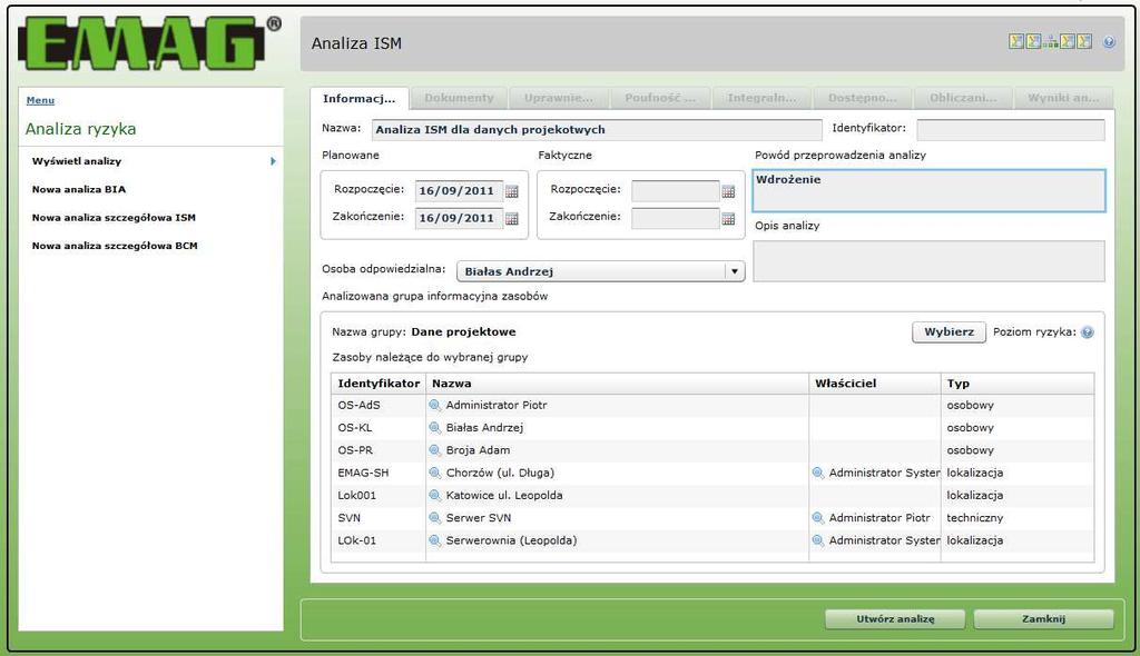 System OSCAD do zarządzania ciągłością 25