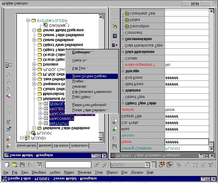 Design Editor Z menu kontekstowego wybrać Show on New Diagram Tworzenie diagramu schematu logicznego Zaznaczyć obiekty