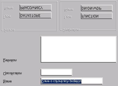 Przepływ danych (dataflow) Przepływ danych jest nazwaną kolekcją encji i ich atrybutów przekazywanych między dwoma