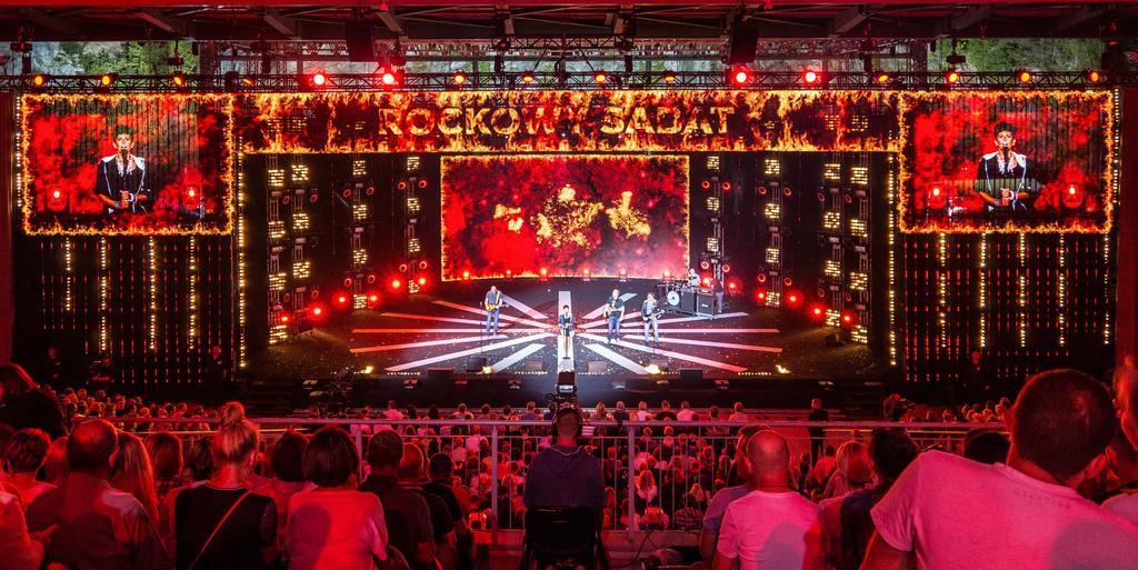 ROCKOWY sabat SCENA amfiteatru Kadzielnia ma powierzchnię 1200 m2 i jest największą w Polsce sceną pod gołym niebem.