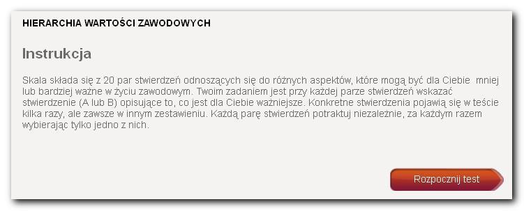 odpowiedzi): Po wybraniu kolejno odpowiedzi na wszystkie pytania system zapisuje je i pozwala po raz kolejny na powrót do