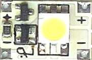 MODUŁ POWERLED L/3 POWERLED L/3 to moduł świecący o wymiarach: 5x0x 4 mm, na którym umieszczono jedną szerokokątną (2θ½=20 o ) multichip ową diodę LED typu long life średniej mocy (250 mw * ).