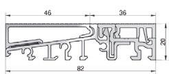 rodzaje), TSUK6230/RC, TSUK6265/RC patrz TS58212-FL z listwą klipsującą 45 Aluminiowa nakładka drzwi zewnętrznych Numer Kolor Próg Opakowanie/ m TSA5821SK EV1 TS58212-FL 50 Okapnik