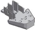 STK51-2236g/r szary 70mm 2236 prawy * Patent nr EP 2 290 187 - doszczelnienie słupka ruchomego Łącznik pionowy