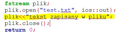 Zapis do pliku tekstowego Zapis