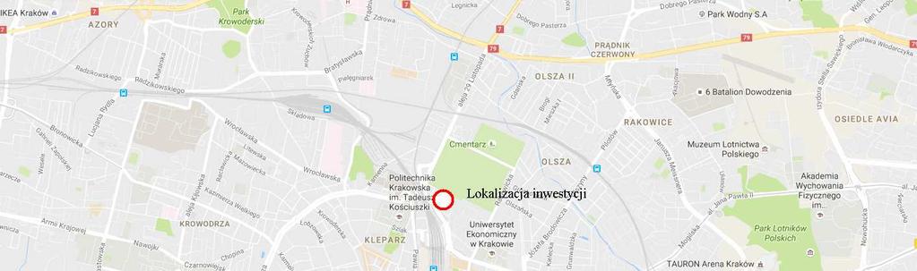 Opis "Obsługa komunikacyjna inwestycji zlokalizowanych na działkach o nr 207, 195/2, 218/26, 218/25, 218/24, 218/23, 218/21, 218/19, 218/18 obr. 8 Śródmieście w rejonie ul. Wita Stwosza, ul.