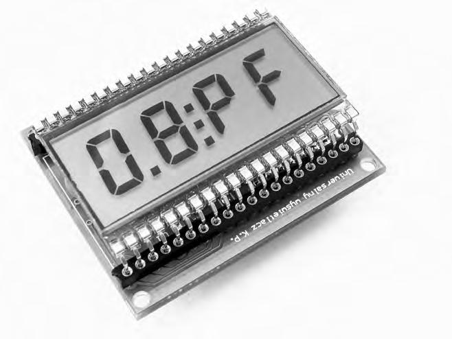W układzie został zastosowany mikrokontroler typu MSP430F435, który ma wbudowany sprzętowy sterownik wyświetlacza, co powoduje, że jego obsługa jest wykonywana niemal samoczynnie.