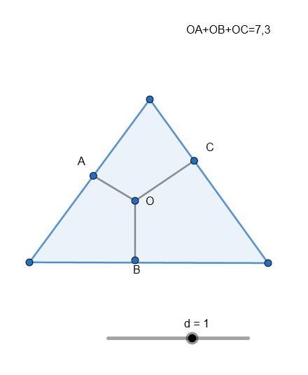 Zestaw 4 Dokończ hipotezę. Hipoteza Dany jest dowolny odcinek AB i punkt O należący do tego odcinka. Suma odległości punktu O od wierzchołków odcinka jest liczbą.
