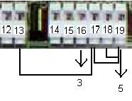 zacisków 19(COM) i 17(FAP) na płycie głównej. Zacisk 16(FCH) należy połączyć z zaciskami 19(COM) i 13(TEST).