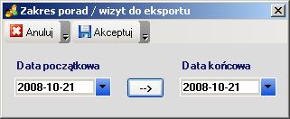 Aby tego dokonać z menu Narzędzia naleŝy wybrać pozycję Eksport porad/wizyt do modułu Ambulatorium.