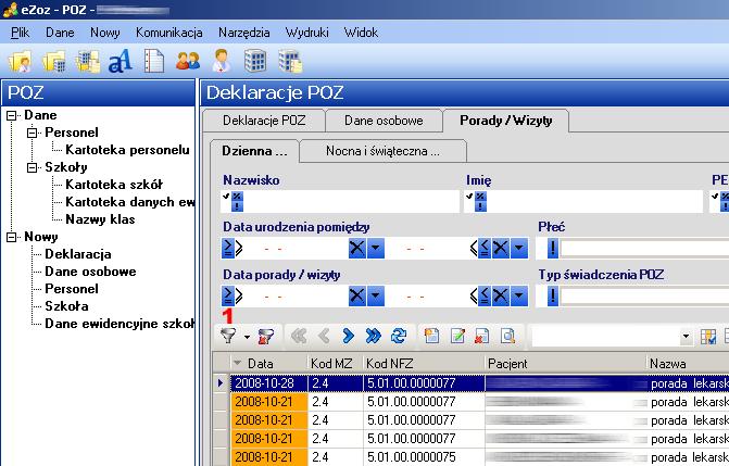 Zestawy świadczeń które zostały utworzone podczas eksportu danych wysłać naleŝy do NFZ z modułu Ambulatorium na dotychczasowych zasadach. 5.