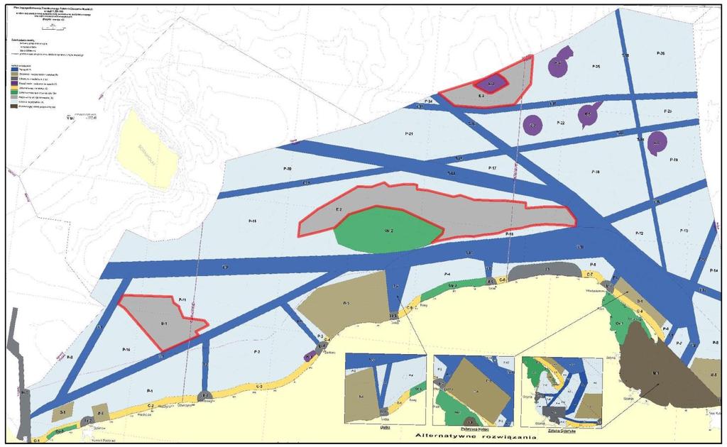 8 GW Powierzchnia całkowita - 450 km 2 Powierzchnia dostępna dla WTG - 360 km 2 Zagęszczenie - 5 MW/km 2 Region Ławica Słupska - 4.