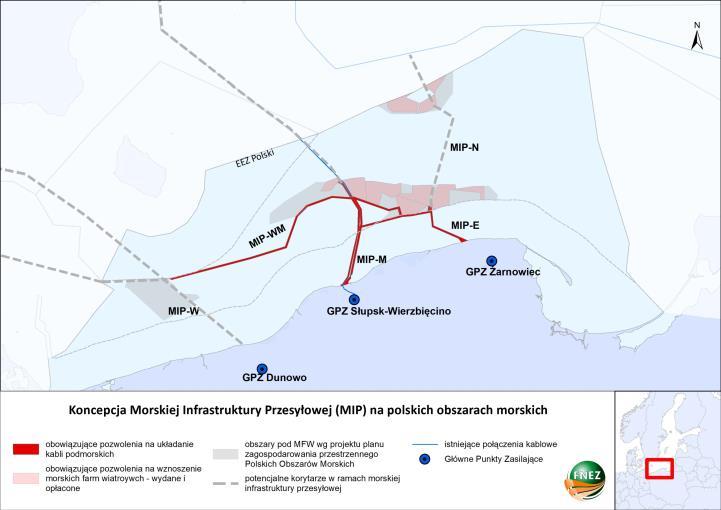 mniejsza skala wsparcia mniejsze ograniczenia przestrzenne w części przybrzeżnej zintegrowana sieć morska oznacza 3-krotnie mniej kabli wypełnienie wymogów UE