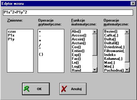 26. Po tych czynnościach w wierszu Wzór pojawia się wpisana formuła.