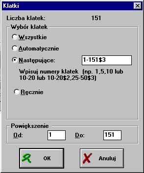 Należy wówczas zaznaczyć Następujące i wpisać formułę 1-151$3 (oznacza ona klatki od 1 do 151 co trzecia) i zaakceptować wybór. 18. Po tych czynnościach jesteś gotowy do prowadzenia pomiarów wideo tj.