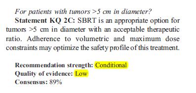 SBRT: guzy >5 cm Badanie VOLUMES (Holandia): I/II faza: guzy >5cm, 60 p.