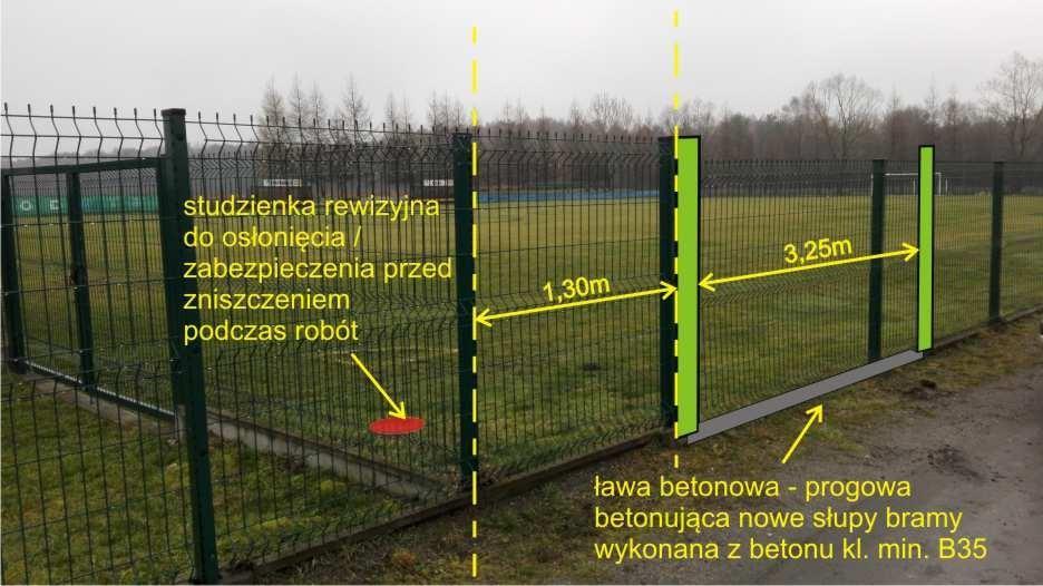 Panele ogrodzenia, które mają być zamontowane w miejscu zdemontowanej bramy należy osadzić między w/w słupami. Fot.