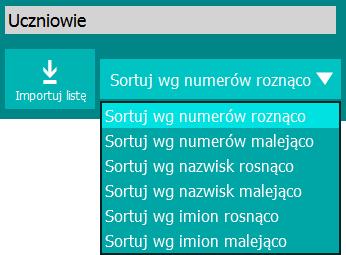 2.4.5. Importowanie listy Do importowania listy uczniów z plików LST, XML, SOU, CSV, TXT służy przycisk Importuj w obszarze Uczniowie. 2.4.6.