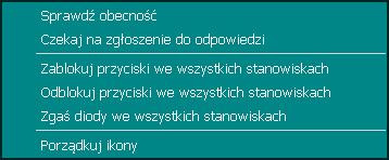 4. FUNKCJE DODATKOWE Dodatkowe funkcje są dostępne tylko, gdy pracownia jest wyposażona w modułu stanowisk w wersji MPJ-SU4B z przyciskami. 4.1.