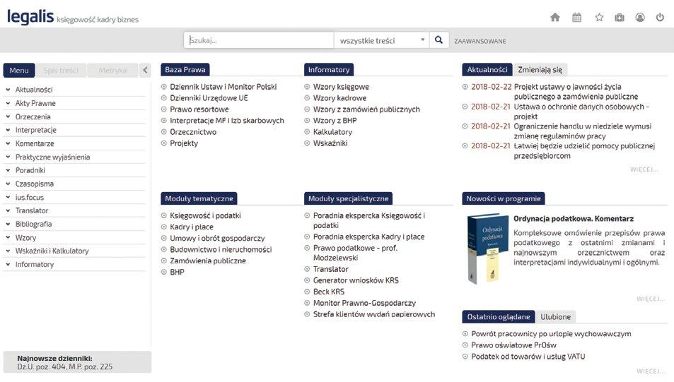 Zawartość programu Poradnia ekspercka Porada w indywidualnej sprawie. Gotowe rozwiązania i wskazówki, jak postąpić.