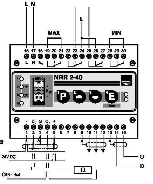 NRR 2-40 Strona 2 / 2 Fig.1 NRR 2-40 jako trój pozycyjny regulator krokowy L ZAMKNIĘTY L OTWARTY Fig.