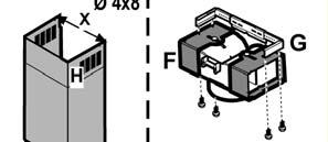 Wstępny montaż deflektora (tylko, jeżeli deflektor składający się z 3 elementów wchodzi w skład dostawy deflektor powinien być używany tylko do wersji filtrującej) Wstępnie zmontować 3 elementy