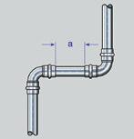 Zasady stosowania metalowych systemów instalacyjnych - Wydanie 3 Zaprasowywanie między rurą i ścianą Minimalne zapotrzebowanie