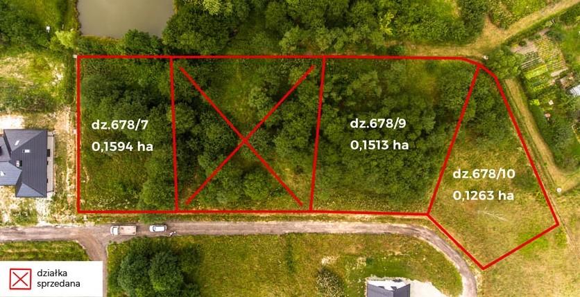 678/7 678/9 678/10 0,1594 ul. Zbigniewa Herberta 0,1513 0,1263 nieruchomość gruntowa niezabudowana teren pofałdowany 1MN/U porośnięty trawą i samosiejkami.