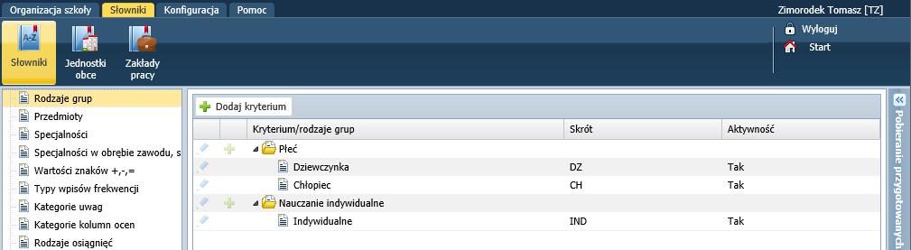 Jak rozpocząć pracę z systemem UONET+? 17/24 dzienniku, według stopnia zaawansowania, według realizowanych przedmiotów itp.).