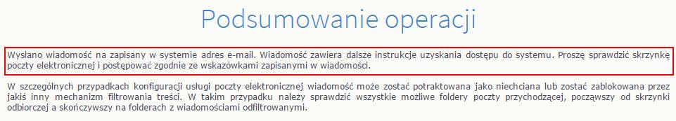 Należy wprowadzić ten sam adres e-mail, który został wprowadzony do bazy systemu UONET+.