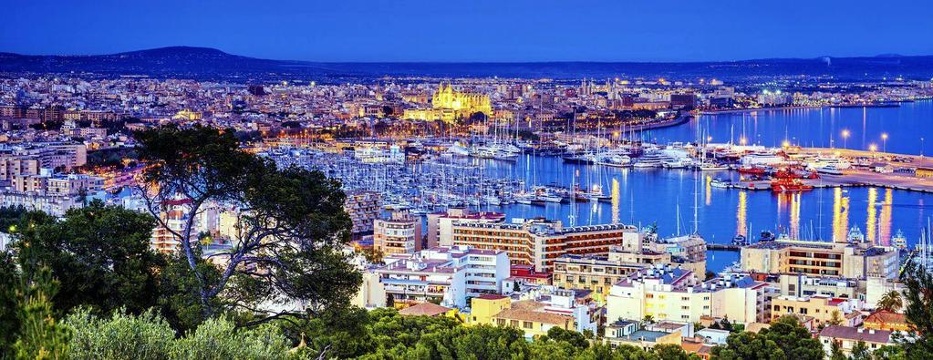 Dzień 6 (1.05 18): Palma de Mallorca Palma de Mallorca jest czwartym portem miejscem na trasie wycieczki, do którego zawija statek.