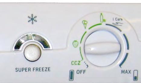 6.2. Tryb autodiagnozy chłodziarek z termostatem elektronicznym sposób uruchomienia Funkcja autodiagnozy jest aktywowana przez wykonanie następujących ruchów pokrętłem termostatu: 1.