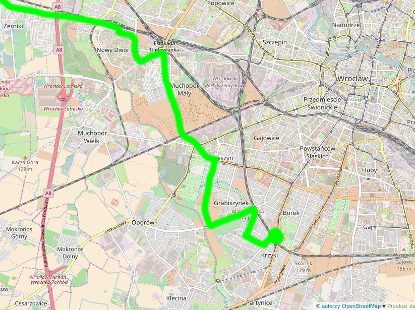 50 51 52 JARNOŁTÓW / SAMOTWÓR > Jerzmanowska > Żernicka > Rogowska > Chociebuska > Gubińska > Strzegomska > Muchoborska > Duńska > Klecińska > Hallera > Odkrywców > Racławicka > Skarbowców > Sowia >