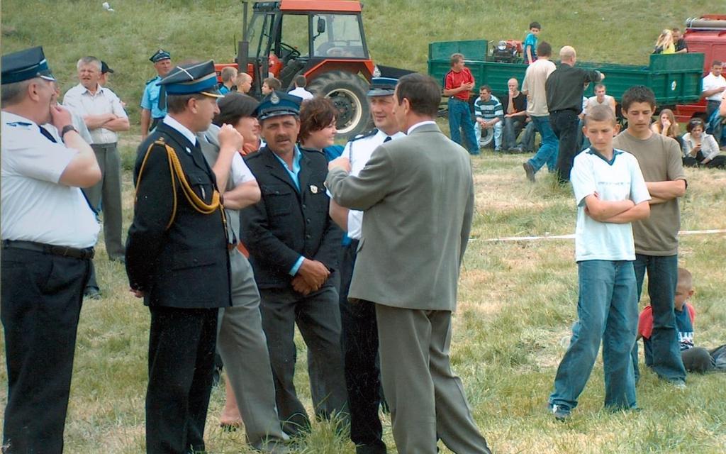 Zawody strażackie (zdjęcie z kroniki gminy Grabowiec, foto