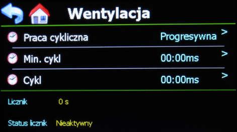 Tryb stały regulacji czasowej Czas pracy: ustawiamy czas, w którym chcemy, aby wyjście 0-10 było aktywne. Czas zatrzymania: ustawiamy czas, w którym chcemy, aby wyjście 0-10 było nieaktywne.