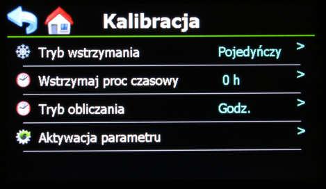 Tryb wstrzymania: ustaw tryb wstrzymania - tryb pojedynczy lub tryb całkowity. Czas trwania wstrzymania: ustaw czas trwania wstrzymania parametrów. Tryb obliczania: ustaw tryb wprowadzania wartości.