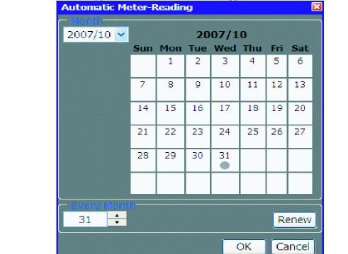 Kliknij Automatic Meter-Reading ( Pomiar automatyczny ) w [Menu obsługi], aby wyświetlić [Ekran pomiaru automatycznego]. 2.
